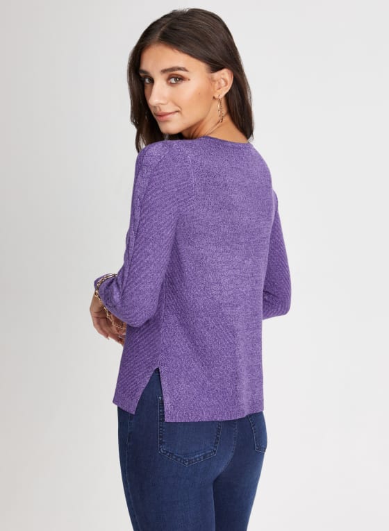 Ribbed & Cable Knit Sweater