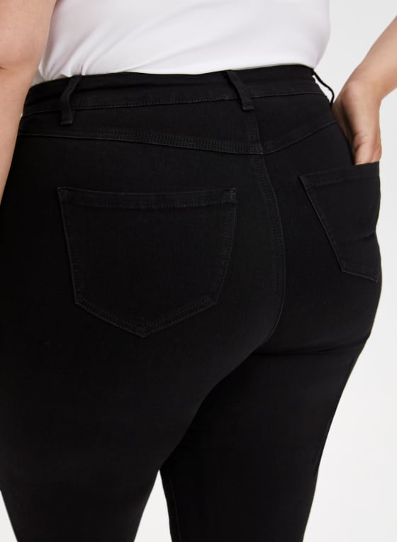 Straight Leg Pull-On Jeans