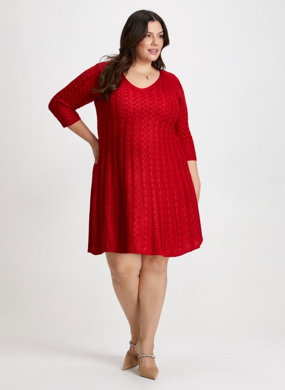 Cable Knit Sweater Dress