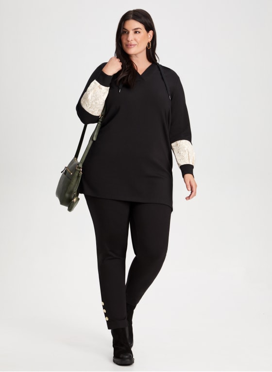 Cuff Detail Hooded Tunic