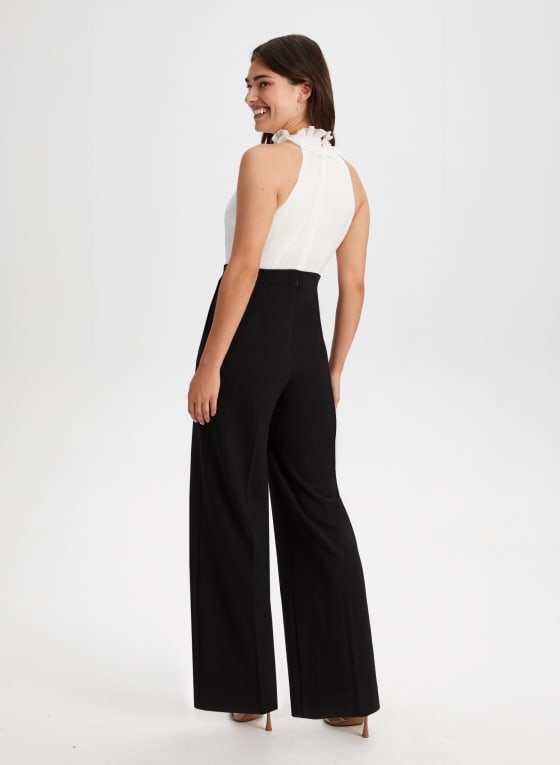 Ruffle Detail Halter Neck Jumpsuit