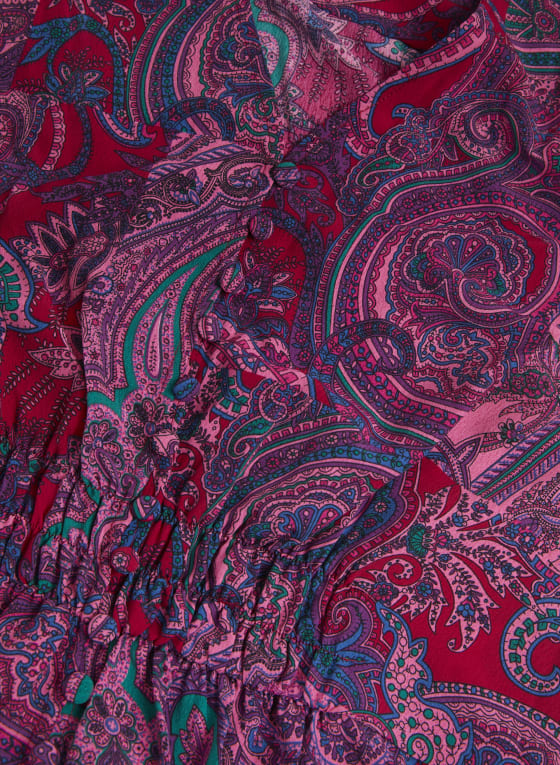 Paisley Print Midi Day Dress