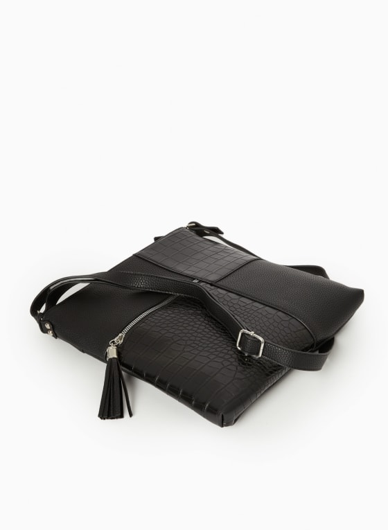 Textured Patchwork Crossbody Bag
