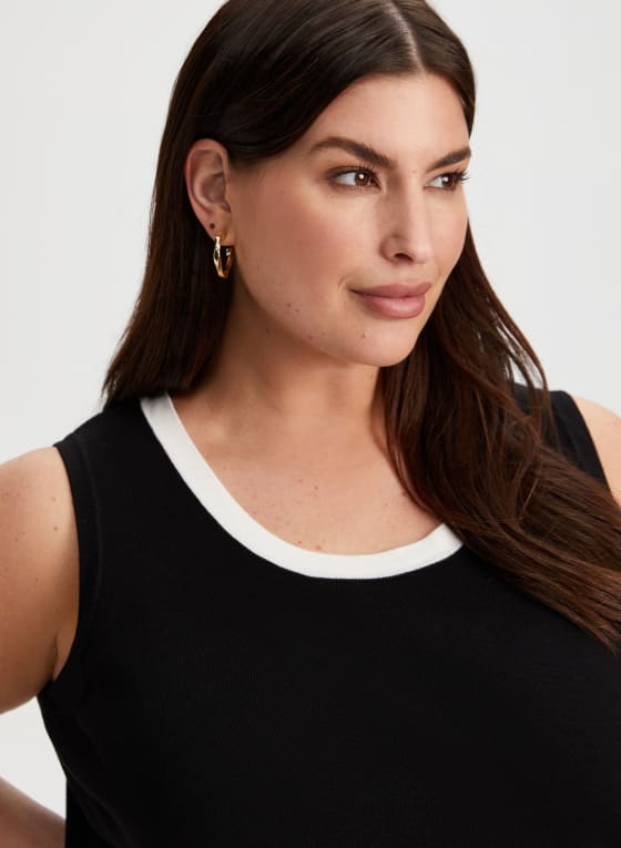 Sleeveless Crew Neck Sweater