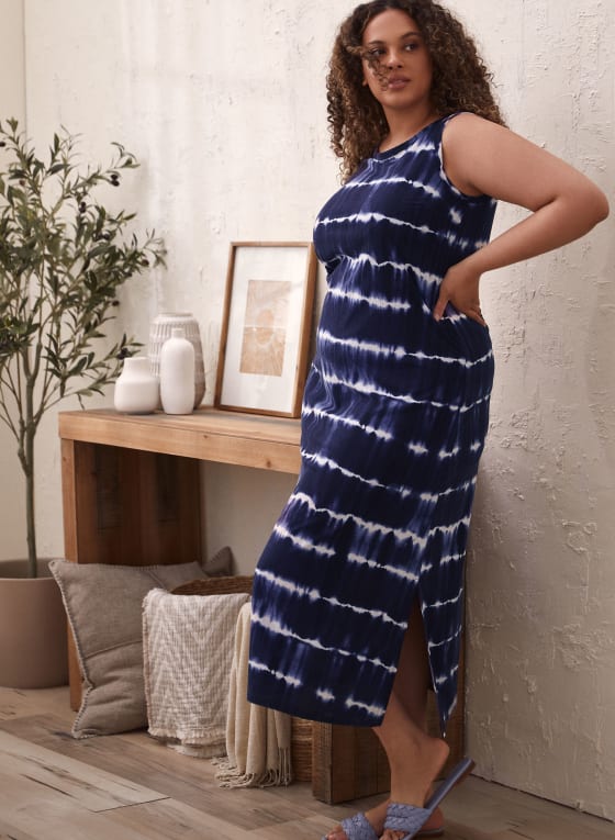 Tie Dye Print Maxi Dress