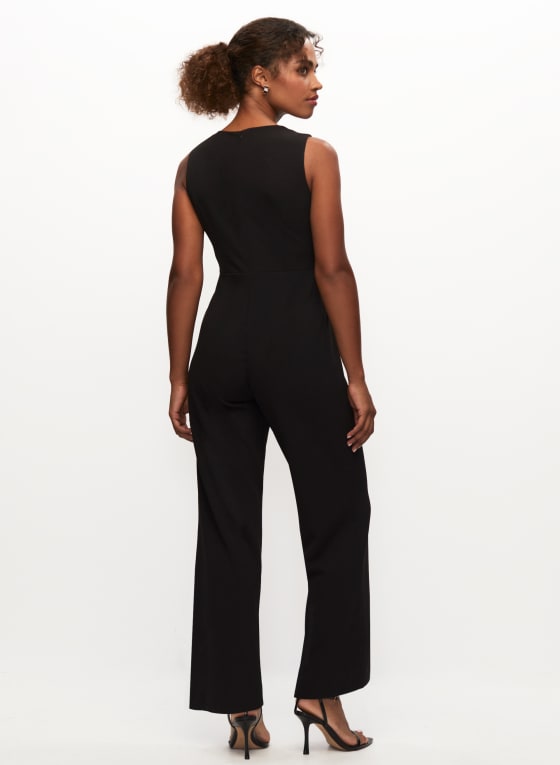 Crossover Wide Leg Jumpsuit