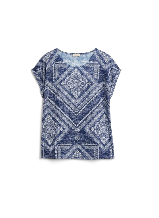 Paisley & Diamond Print Tee