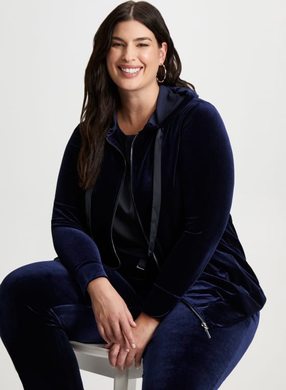 Hooded Velour Top
