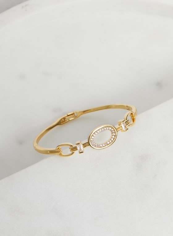 Oval Crystal Insert Bracelet
