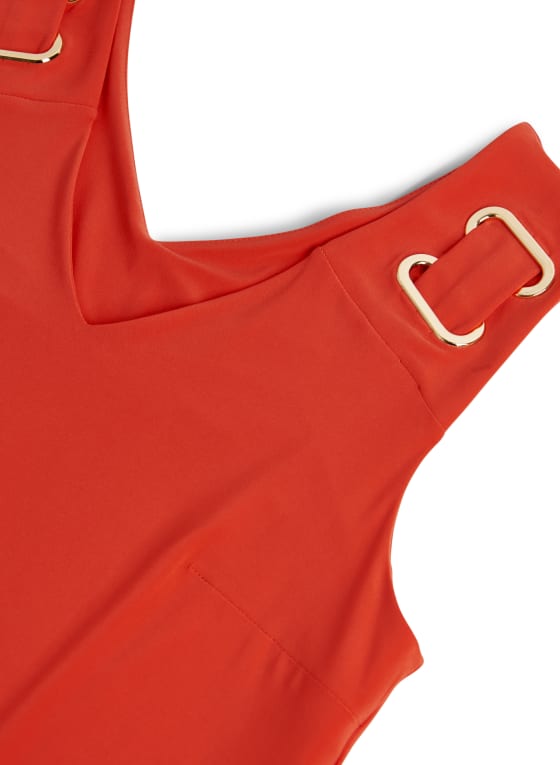 Shoulder Detail Sleeveless Dress