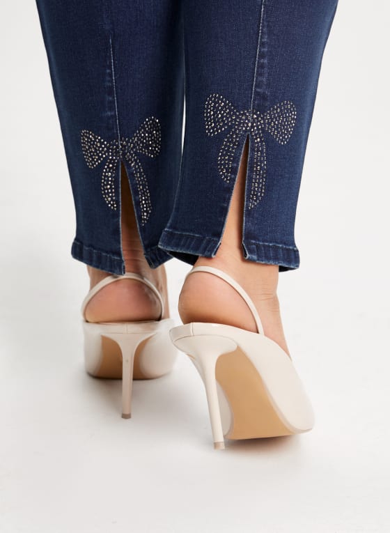 Pull-On Bow Detail Jeans