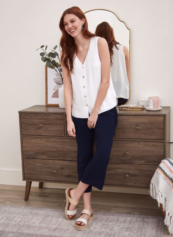 Pull-On Gaucho Pants