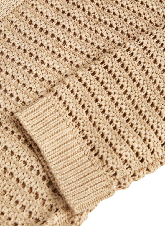 Open Front Knitted Cardigan