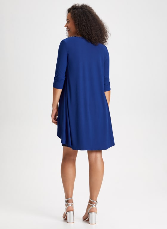 Paisley Print Dress & Cardigan