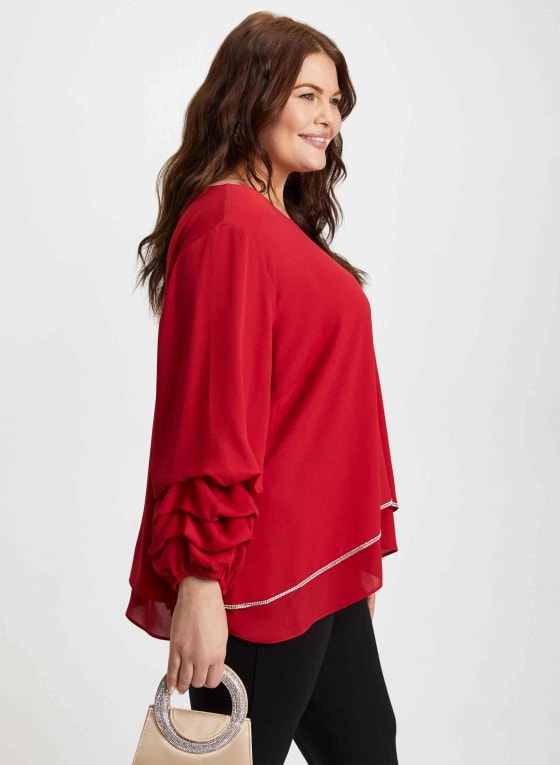 Tiered Sleeve Blouse