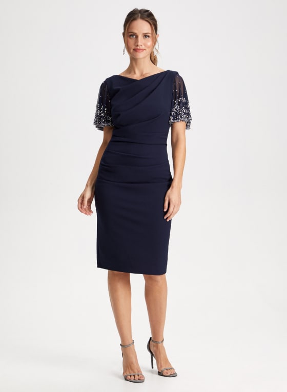 Beaded Sleeve Dress