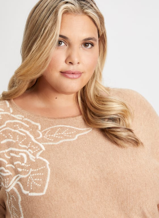 Floral Motif Sweater