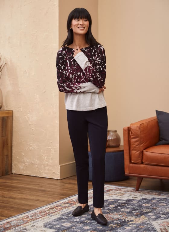 Leaf Print Sweater