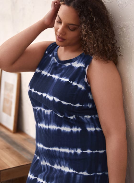 Tie Dye Print Maxi Dress