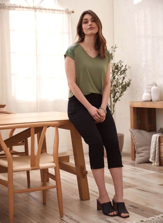 Sequin Trim Tee