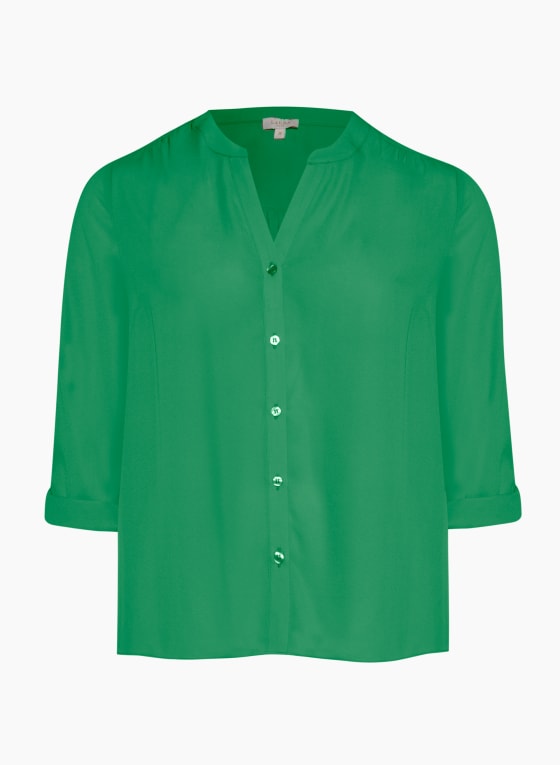 Roll-Up Sleeve Blouse