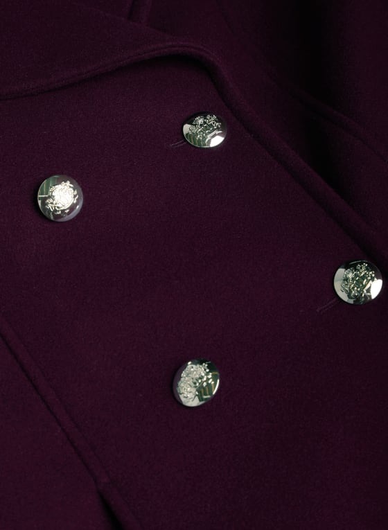 Stretch Wool Blend Coat