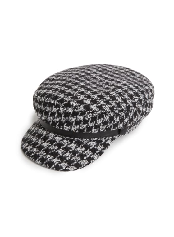 Houndstooth Motif Cap