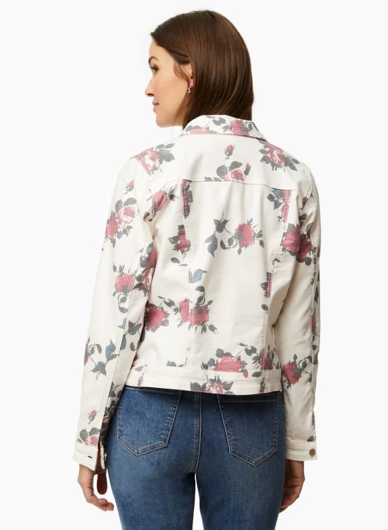 Floral Print Denim Jacket