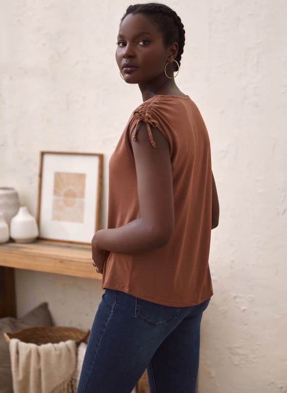 Ruched Short Sleeve Tee