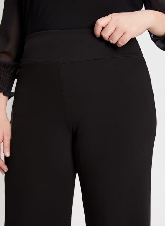 Pull-On Wide Leg Pants