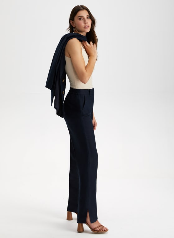 Straight Leg Linen Pants