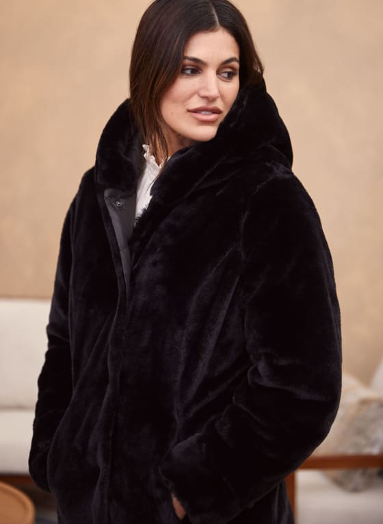 Reversible Faux Fur Coat