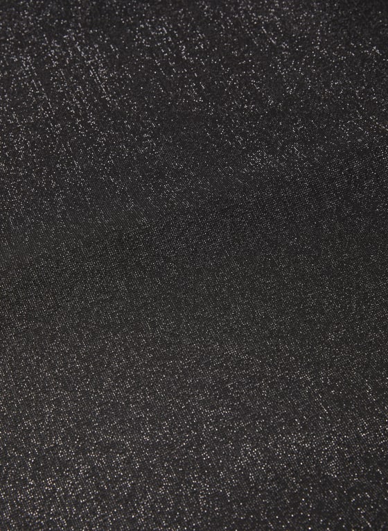 Split Neck Metallic Detail Dress