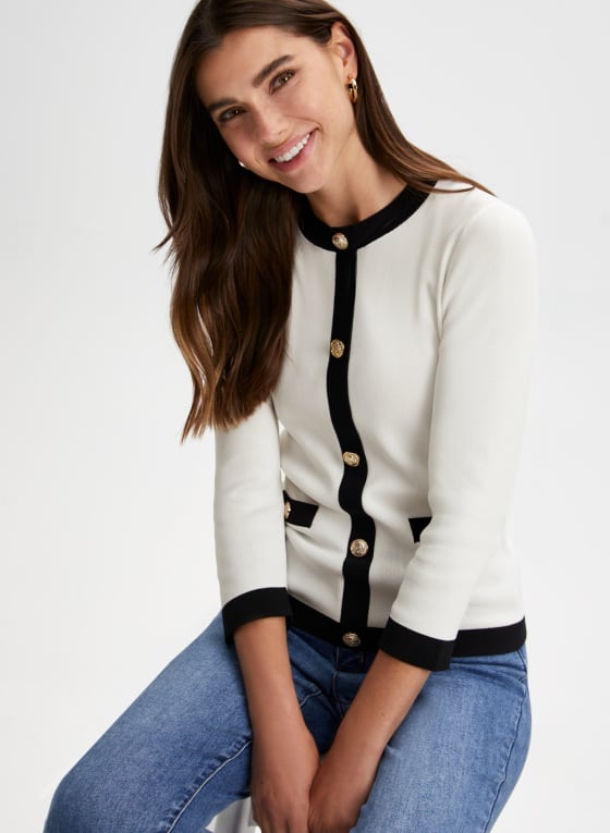 Decorative Button Sweater