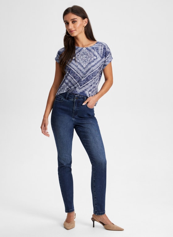 Paisley & Diamond Print Tee