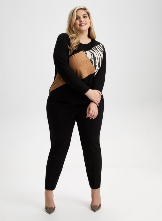Rivet Detail Slim Leg Pants