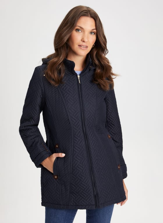 Geometric Quilted Coat