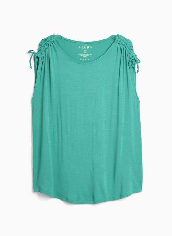 Tie Detail Scoop Neck Top