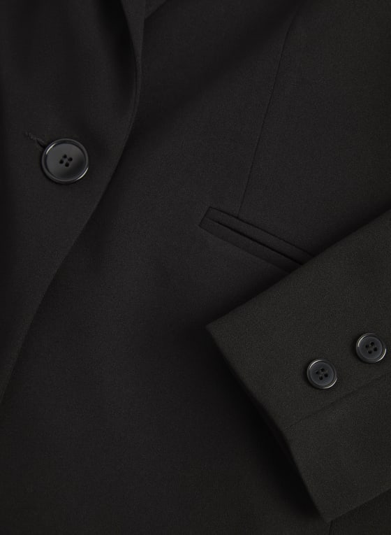 One-Button Notch Collar Jacket