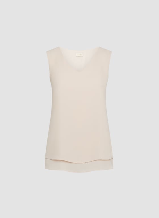 Sleeveless V-Neck Blouse