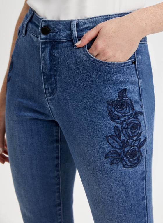 Floral Embroidered Jeans