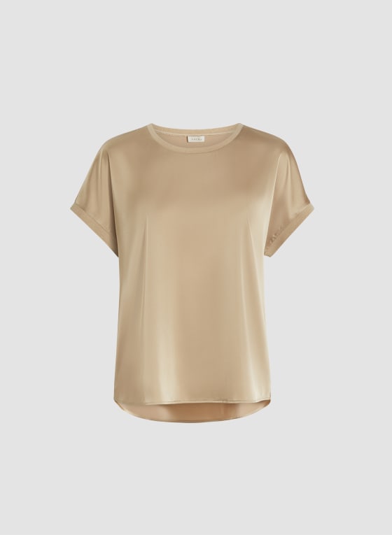 Satin Cap Sleeve Top
