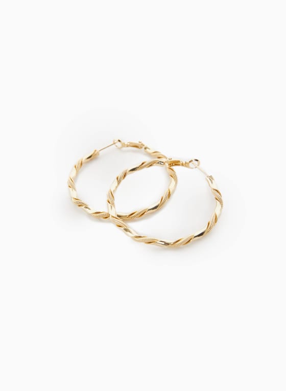 Textured Hoop Earrings