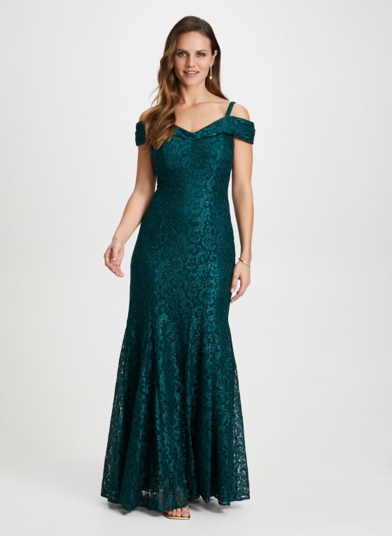 Lace Off-the-Shoulder Mermaid Dress