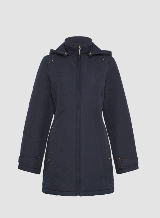 Geometric Quilted Coat