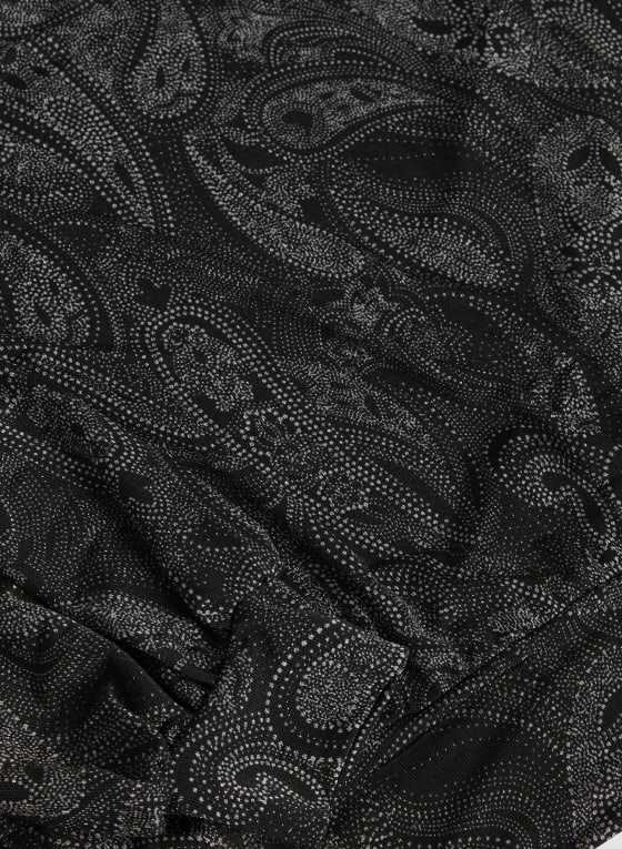 V-Neck Paisley Print Top