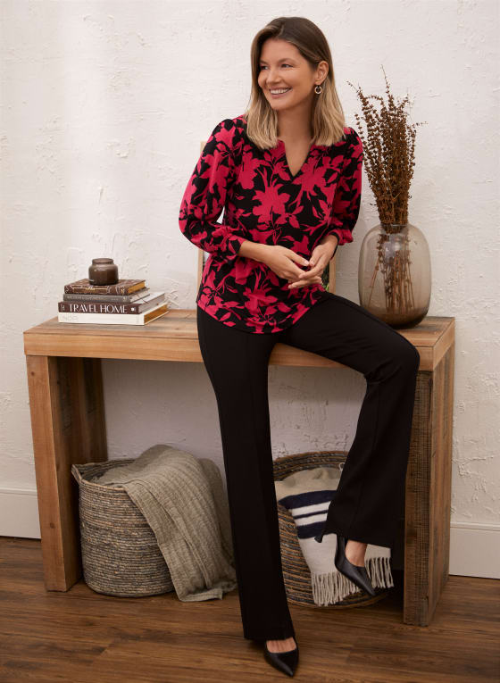 3/4 Sleeve Two-Tone Top