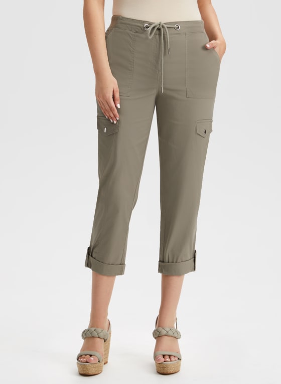 Cotton Capri Cargo Pants