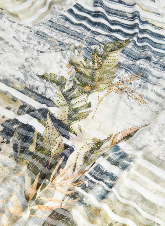 Leaf Print Burnout Tee