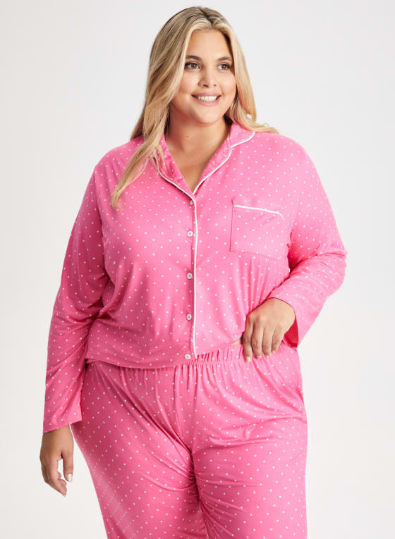 Polka Dot Print Pyjama Set